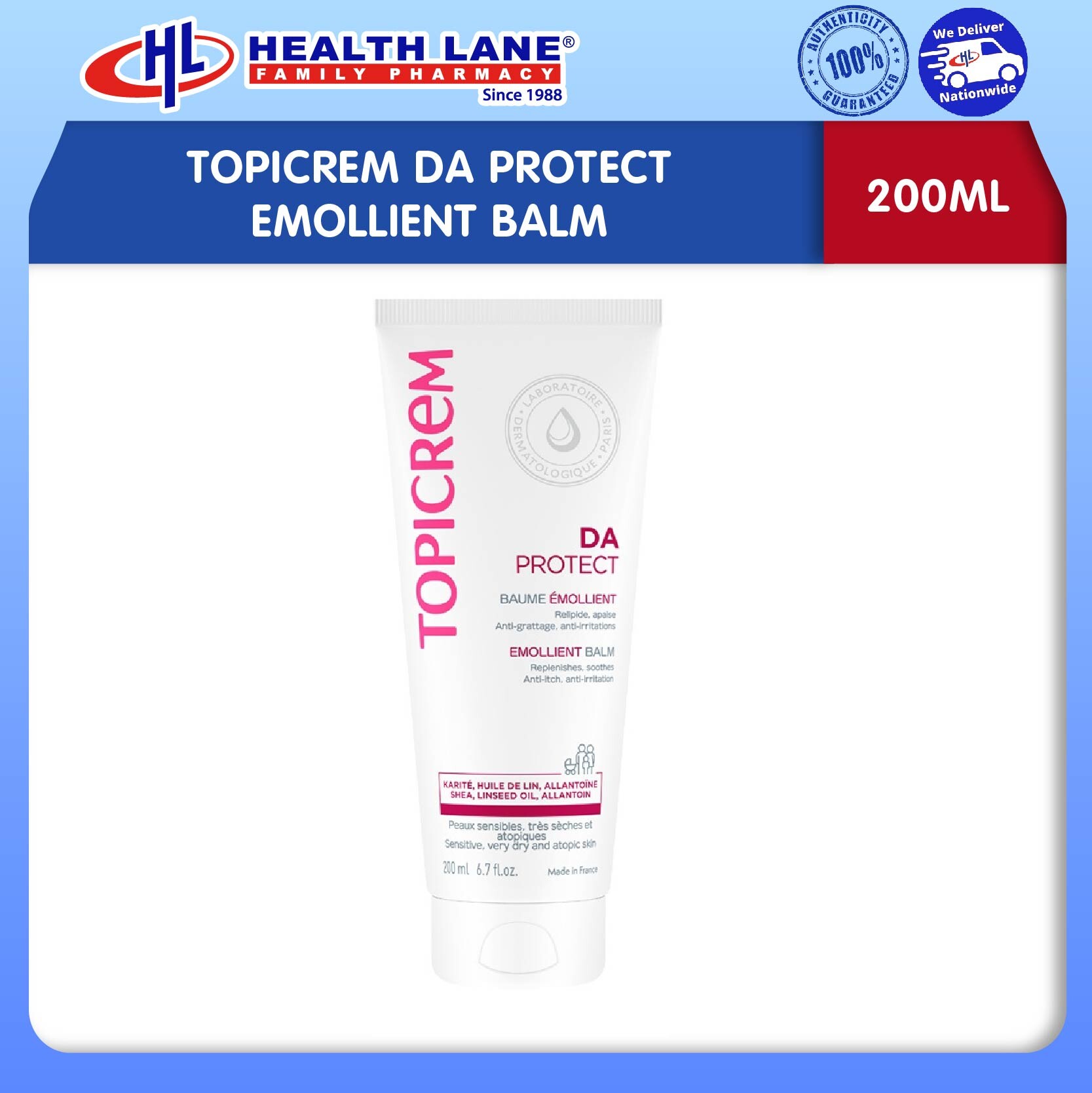 TOPICREM DA PROTECT EMOLLIENT BALM (200ML)